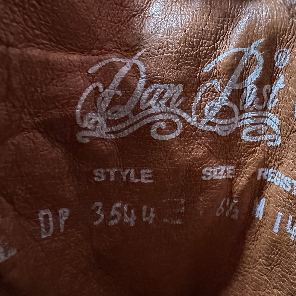 Vtg Dan Post Bluebird Snip Toe Women's 6.5M Leather Western Cowboy Boots DP3544 - Picture 15 of 16